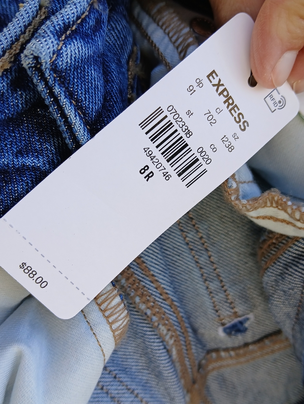 Express Relaxed Wide Leg Jeans Size 8R - Picture 12 of 13